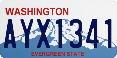 WA license plate AYX1341