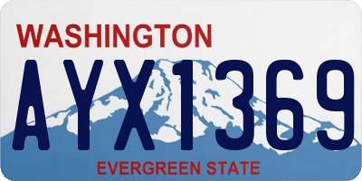 WA license plate AYX1369