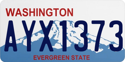 WA license plate AYX1373