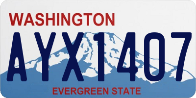 WA license plate AYX1407