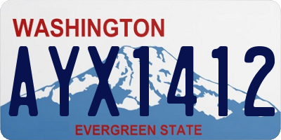 WA license plate AYX1412