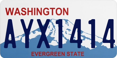 WA license plate AYX1414