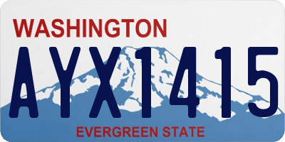 WA license plate AYX1415