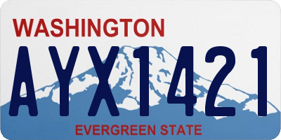 WA license plate AYX1421