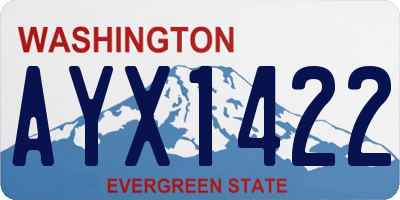 WA license plate AYX1422