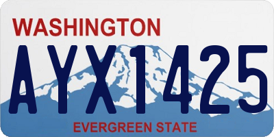 WA license plate AYX1425