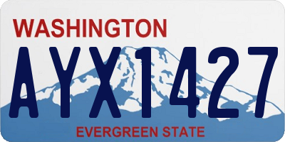 WA license plate AYX1427