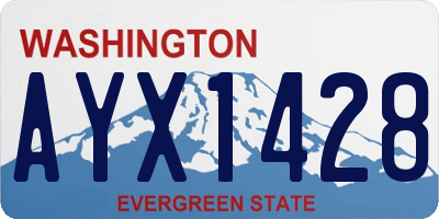 WA license plate AYX1428