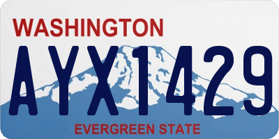 WA license plate AYX1429