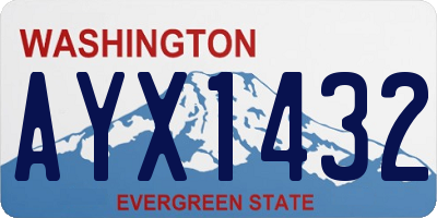 WA license plate AYX1432