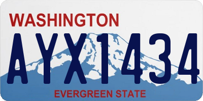 WA license plate AYX1434