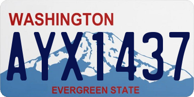 WA license plate AYX1437