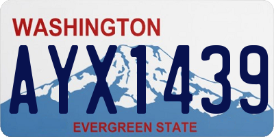 WA license plate AYX1439