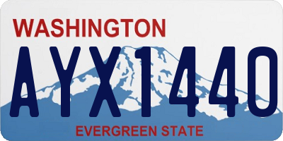 WA license plate AYX1440