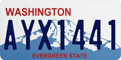 WA license plate AYX1441