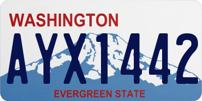 WA license plate AYX1442