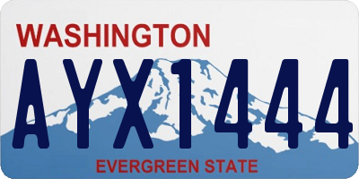 WA license plate AYX1444