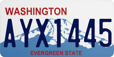 WA license plate AYX1445