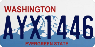 WA license plate AYX1446