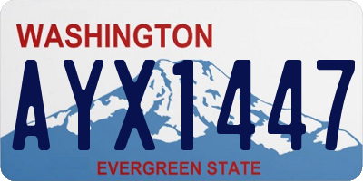 WA license plate AYX1447