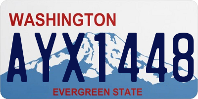 WA license plate AYX1448