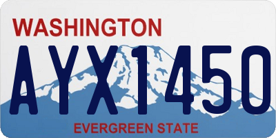 WA license plate AYX1450