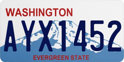 WA license plate AYX1452