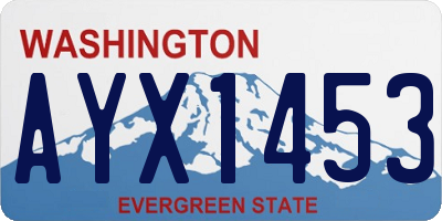 WA license plate AYX1453