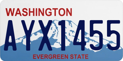 WA license plate AYX1455