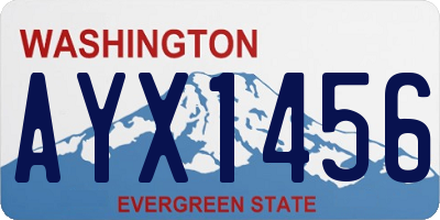 WA license plate AYX1456