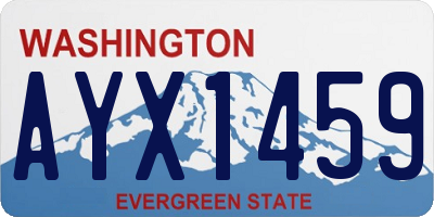 WA license plate AYX1459