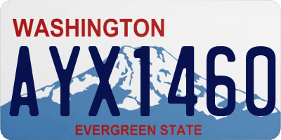 WA license plate AYX1460