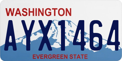 WA license plate AYX1464