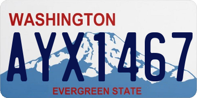 WA license plate AYX1467