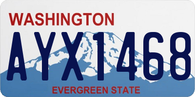 WA license plate AYX1468