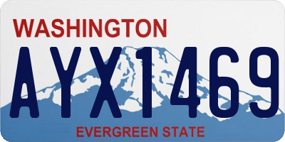 WA license plate AYX1469