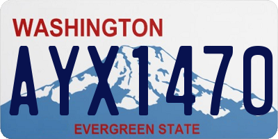 WA license plate AYX1470