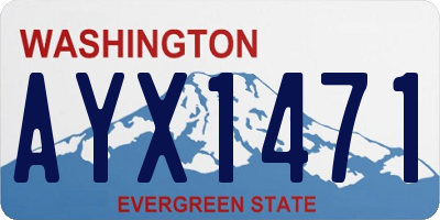 WA license plate AYX1471