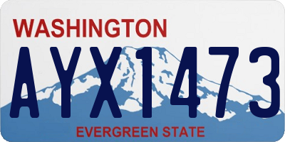 WA license plate AYX1473