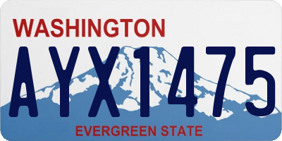 WA license plate AYX1475