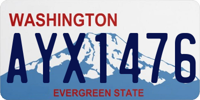 WA license plate AYX1476