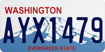 WA license plate AYX1479