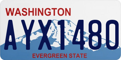 WA license plate AYX1480