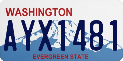 WA license plate AYX1481