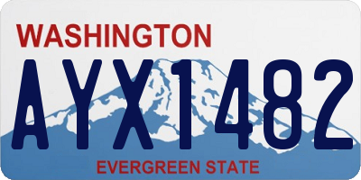 WA license plate AYX1482