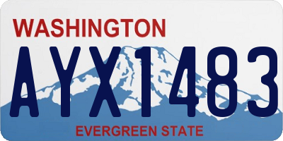 WA license plate AYX1483