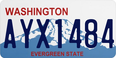 WA license plate AYX1484