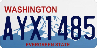 WA license plate AYX1485