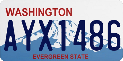 WA license plate AYX1486