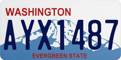 WA license plate AYX1487